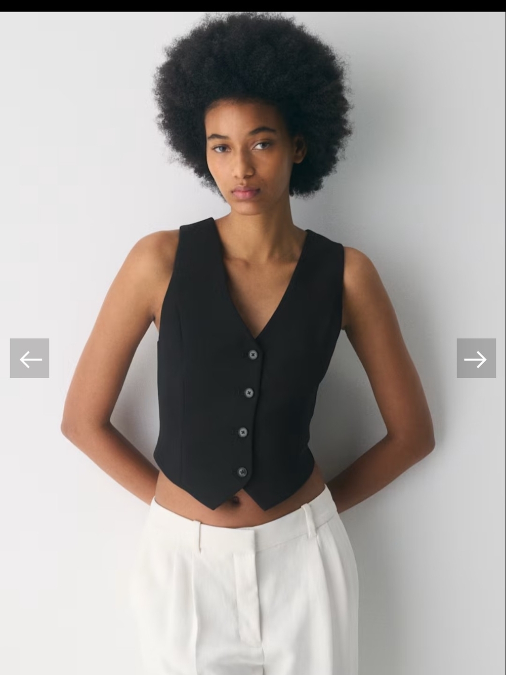 Aritzia
Pacino Vest  Crep Black Tailored V-Neck Vest - Women's Sophisticated Top